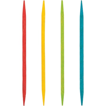 Sensations Assorted Color Wooden Toothpicks, 2.5", 2400PK 338386
